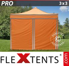 Reklamtält FleXtents PRO Arbetstält 3x3m, inkl. 4 sidor Orange Reflexiva